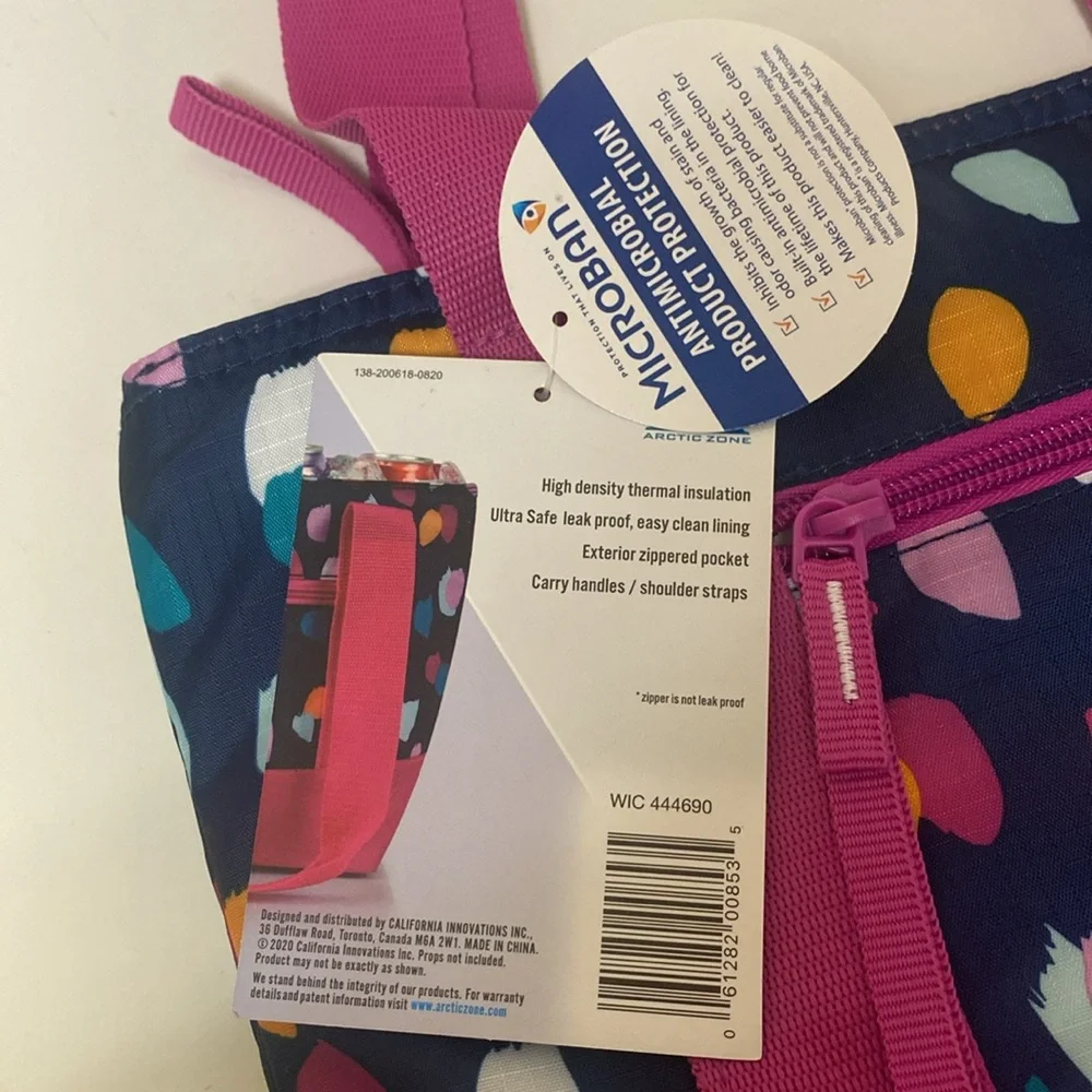 Arctic Zone 8-Can Insulated Tote Cooler NWT Leak Proof Shoulder Carry